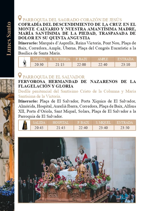 Itinerario Lunes Santo Elche 3 Procesiones Lunes Santo Elche 2