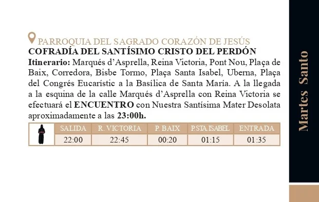 Itinerario Martes Santo Elche 4 Procesiones Martes Santo Elche 3
