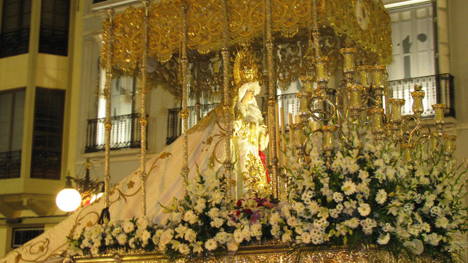 Virgen del Rocio en Jueves Santo, en Melilla